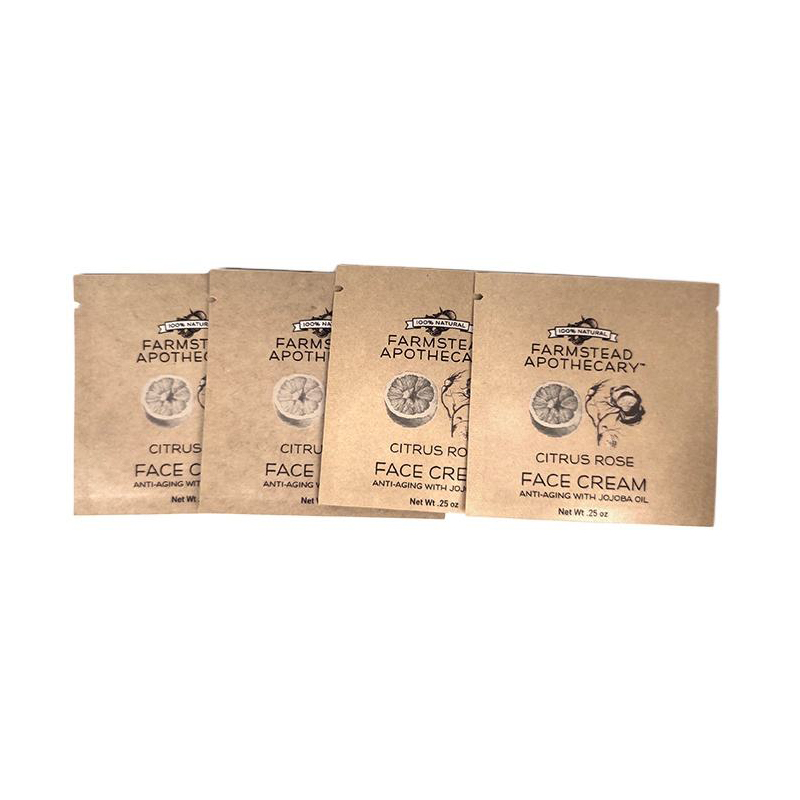 Maliit na Kraft Paper at Aluminum Foil Sachet Bags (3-Side Sealed)